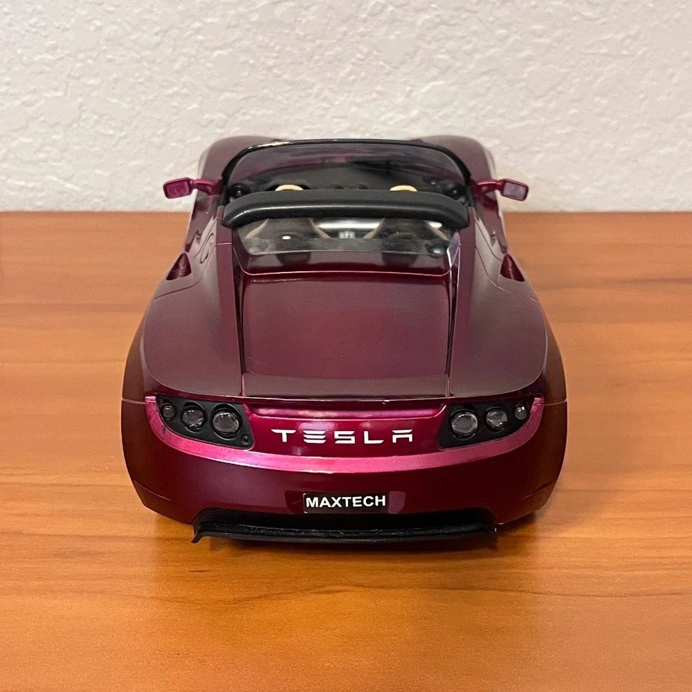 Tesla Roadster RC Car Maxtech Metallic Burgundy Remote Control Electric Toy